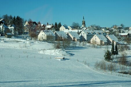 Snow village white