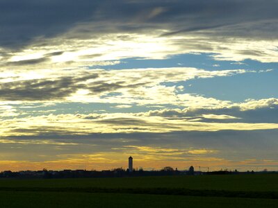 Tower winter landscape