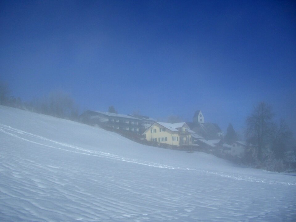 Snow sky blue