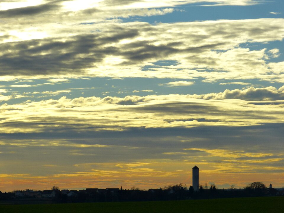 Tower winter landscape