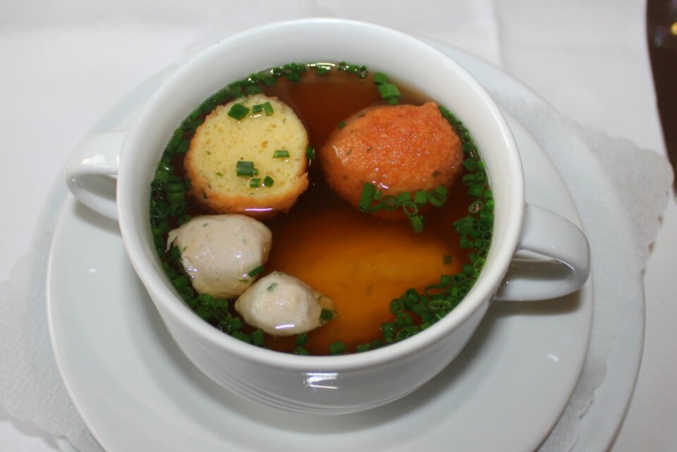 Wedding soup swabian consommé cup