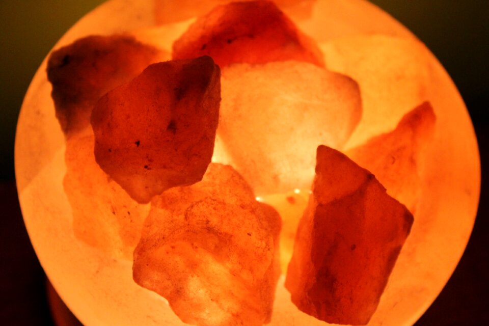 Lamp crystals salt crystals