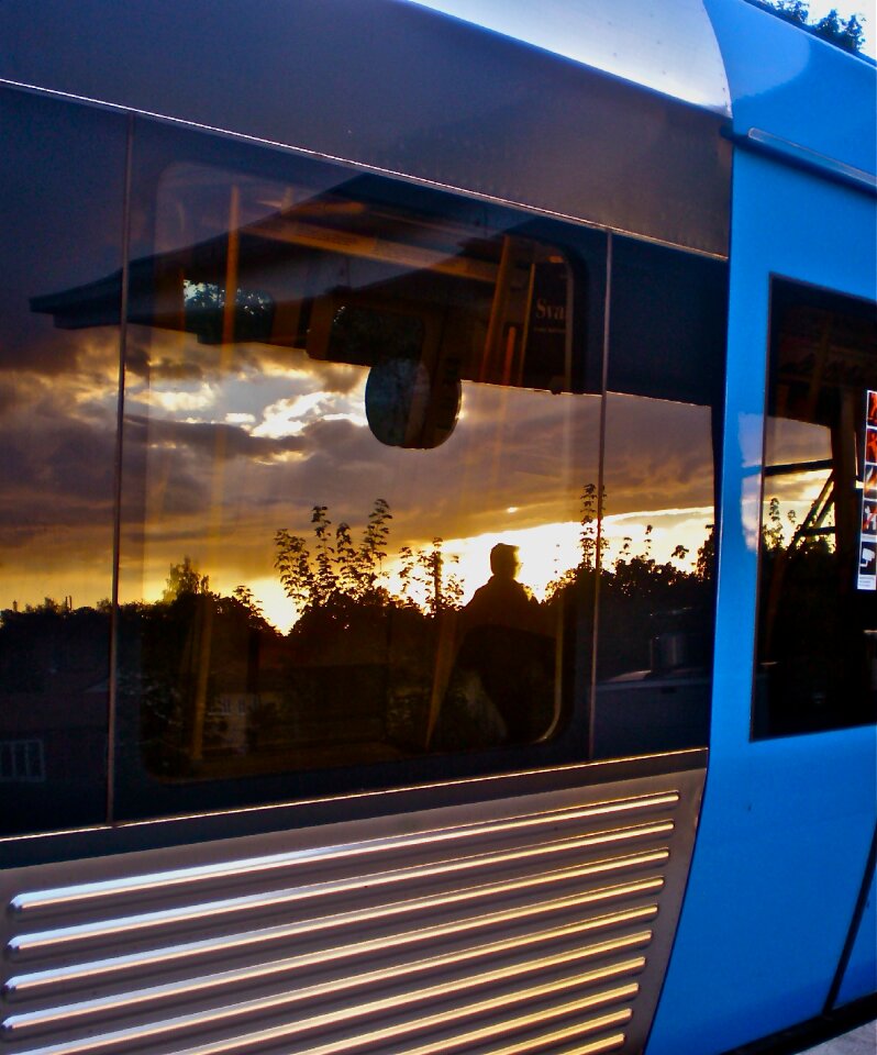 Mirroring horizon sunset
