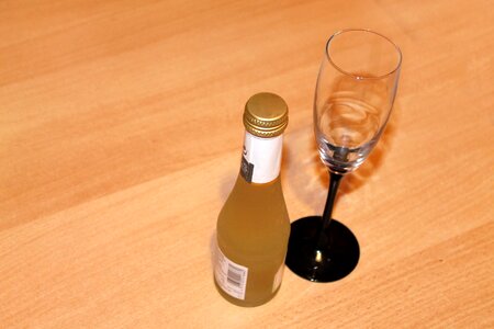 Glass bottle champagne glasses