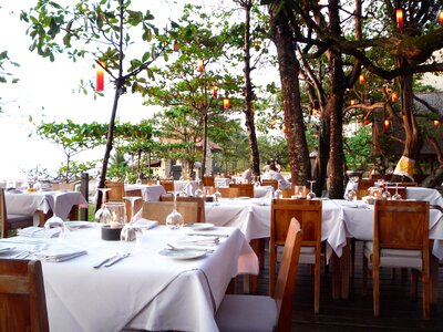 Tropical dining beachside restaurant restaurant