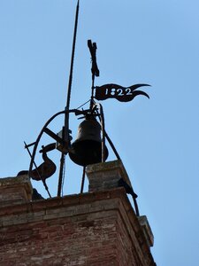 Tower bell weather vane