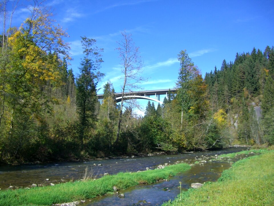 River highway bridge allgäu photo