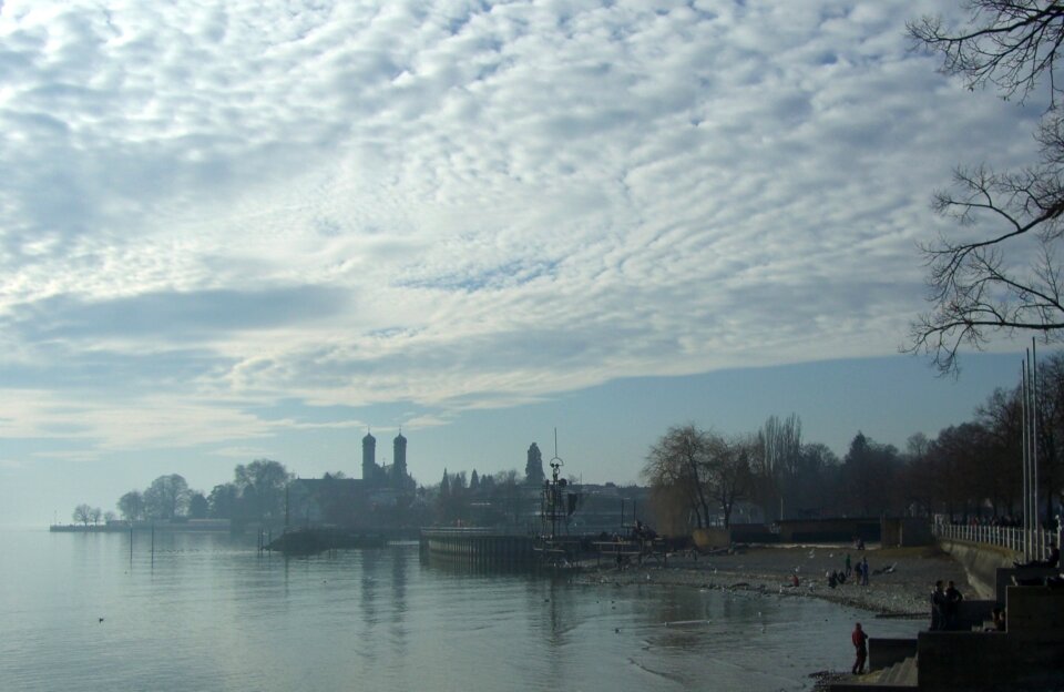 Hazy clouds promenade photo