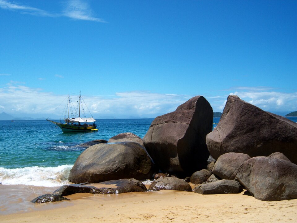 Stones blue sky paraty