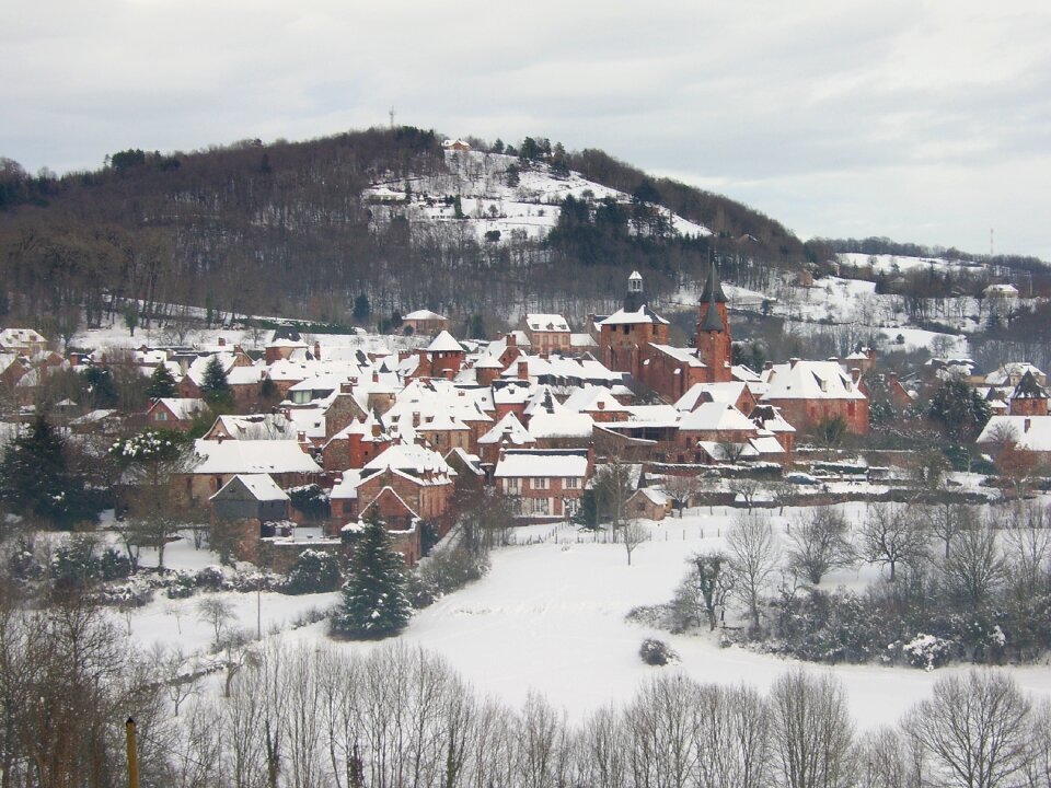 Snow landscape valley