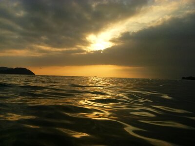 Mar beach sunset photo