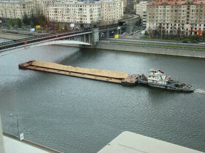 The moscow river barge bridge