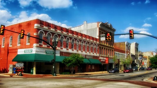 Towns intersection downtown