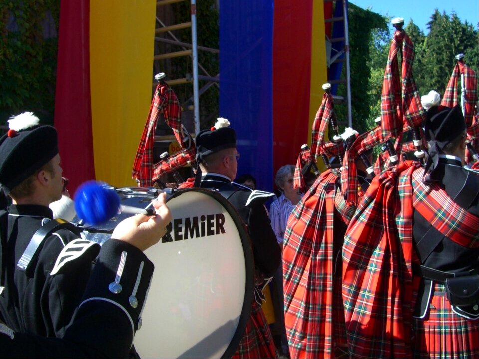 Drummer colorful checkered