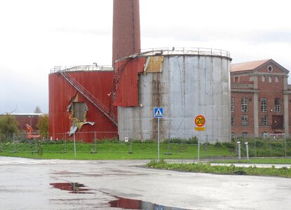 Factory power plant pipe