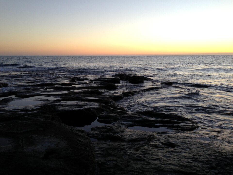 Sunset twilight sea photo