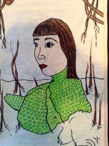 Woman painting