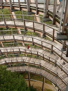 Boardwalk construction observation tower