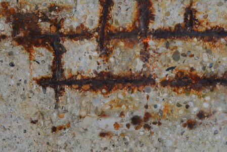 Betonrot iron rust