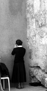 The wailing wall girl israel photo