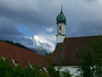 Dark clouds church photo