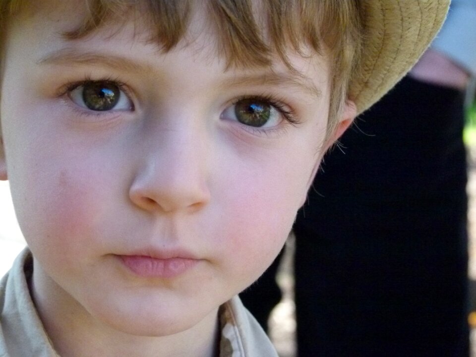 Face portrait little boy