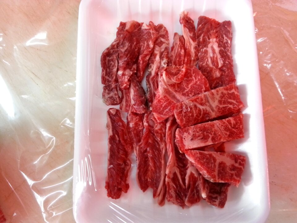 Meat beef packaging meat