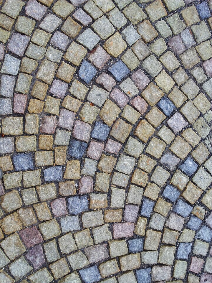 Stone cubes pavement paving photo