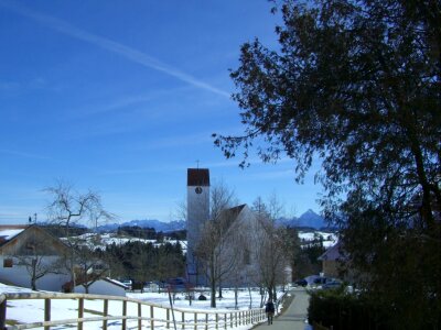 Mountains sky blue