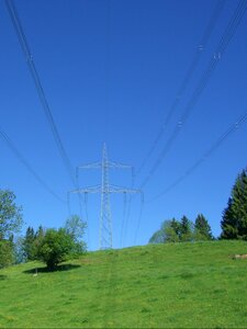 Sky blue high voltage energy