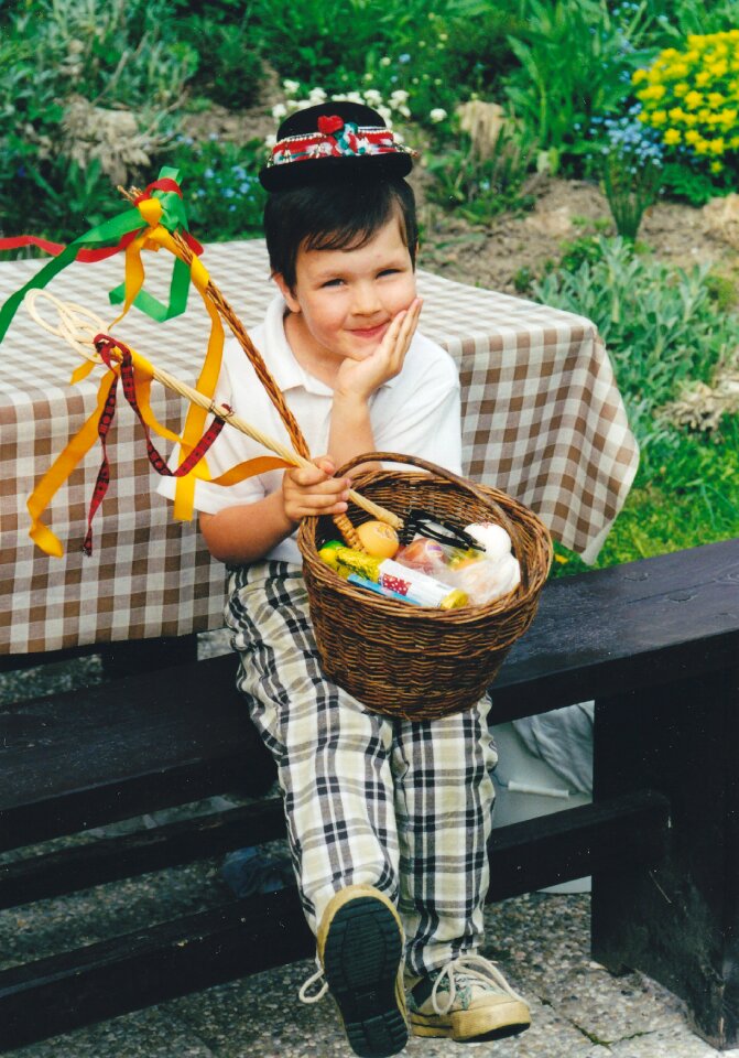 Easter children spring