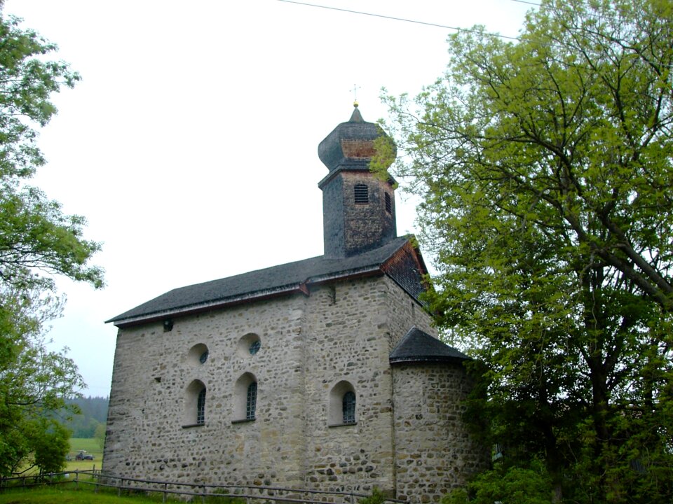 Romanesque church rhaeto romanic architectural style