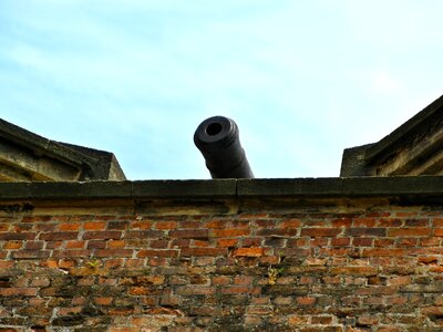 Castle wall bricks tourist attraction