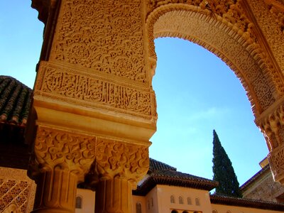 Spain patio lions photo