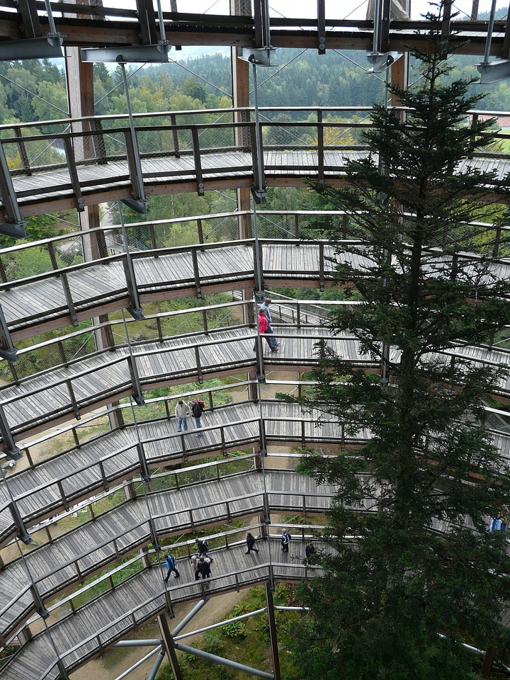 Construction observation tower platform