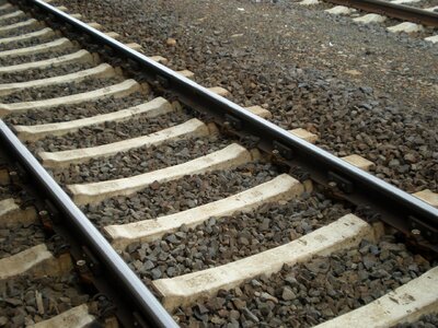 Track railroad ties threshold photo