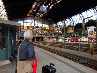 Train platform railway station photo