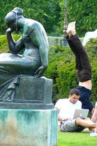 Melancholic monument woman photo