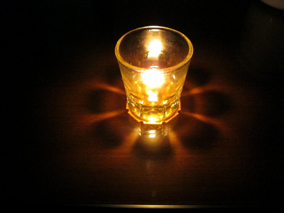 Cup candlelight shadow