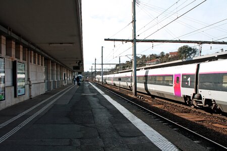 French station railway line tgv photo