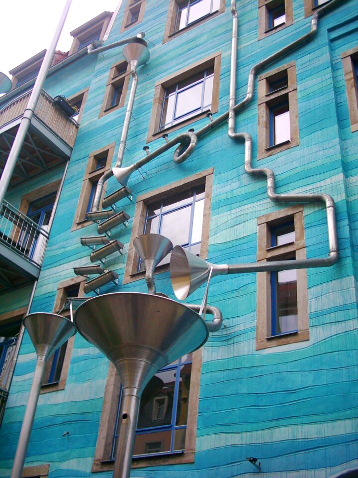 Rain water game art architecture