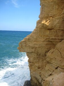 Cliff rocks sea photo