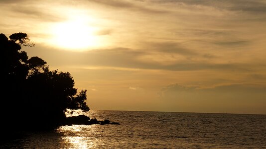 Koh samet sea evening glow
