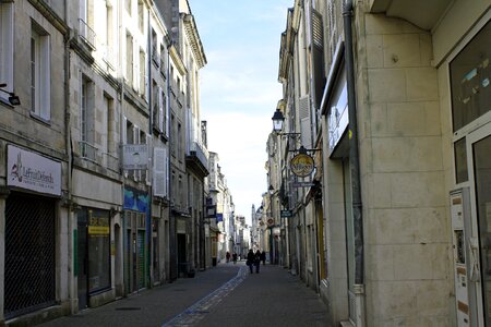 Old buildings street of shops france shops photo