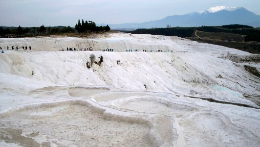 White travertine rock
