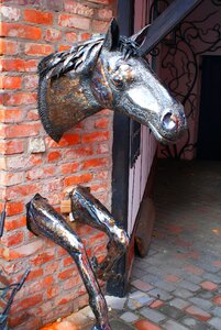 Horse ranch metal photo