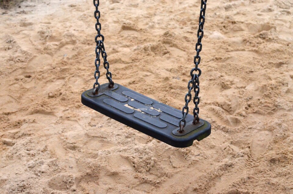 Swing children's playground game device