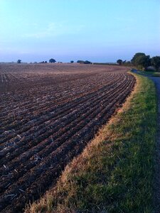 Tilled field ploughed photo