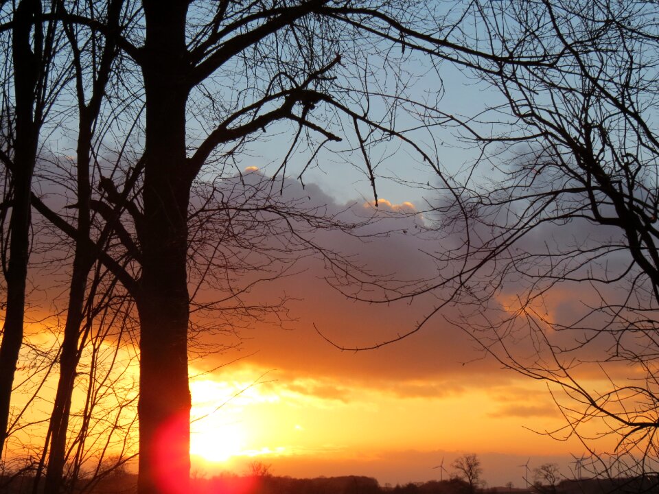 Sunset evening sky abendstimmung photo