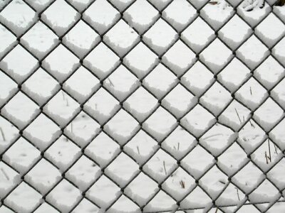 Snowy fence blocked